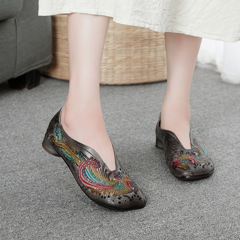 Retro Comfortable Soft Hollow-Out Flat Single Shoes Newgew Shoes