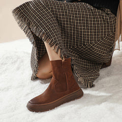 Retro Cracked Leather Versatile Chelsea Boots 35-42 Newgew Shoes
