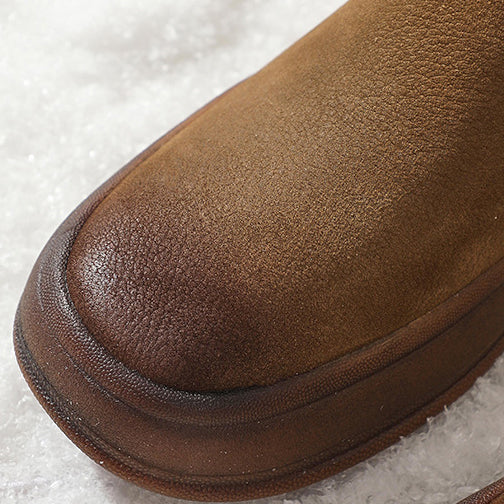 Retro Cracked Leather Versatile Chelsea Boots 35-42 Newgew Shoes