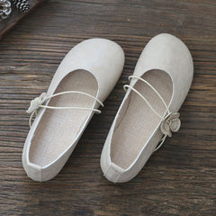 Retro Hollow Flower Accents Flat Slip-On Shoes Newgew Shoes