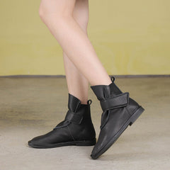 Retro Leather Flat Martin Boots Newgew Shoes