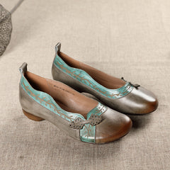 Retro Slip-On Round Toe All-match Women Shoes Newgew Shoes