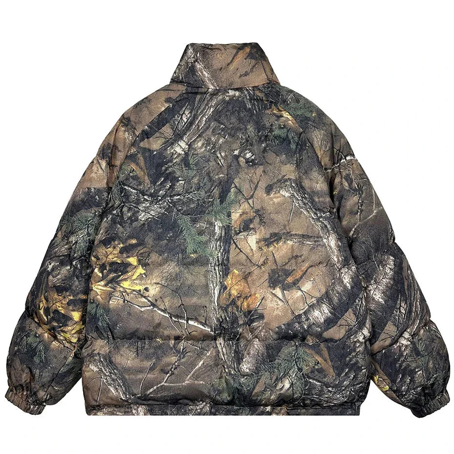 Reversible Woodland Camo Puffer Jacket Newgew