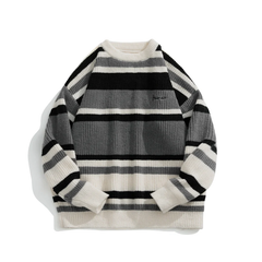 Rib Knit 90's Stripe Sweater Newgew