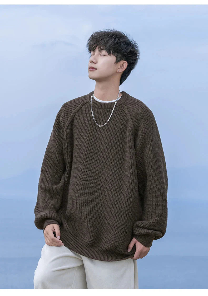 Rib Knit Fisherman Sweater Newgew