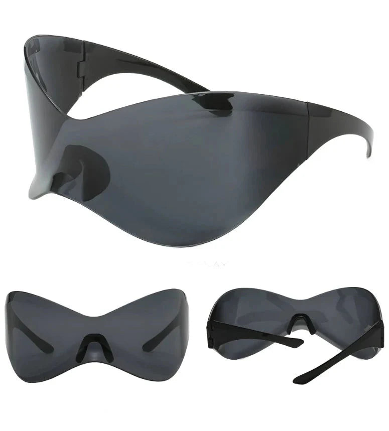 Rimless Shield Oversized Sunglasses Newgew