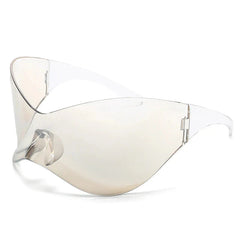 Rimless Shield Oversized Sunglasses Newgew