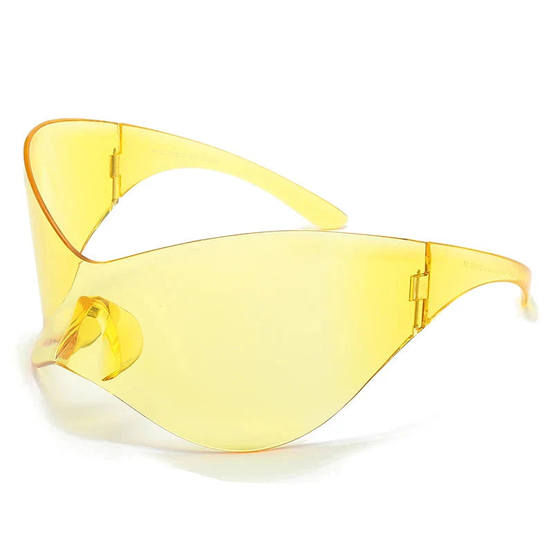 Rimless Shield Oversized Sunglasses Newgew