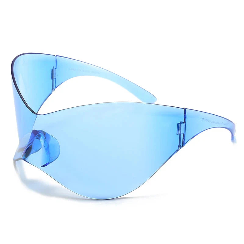 Rimless Shield Oversized Sunglasses Newgew
