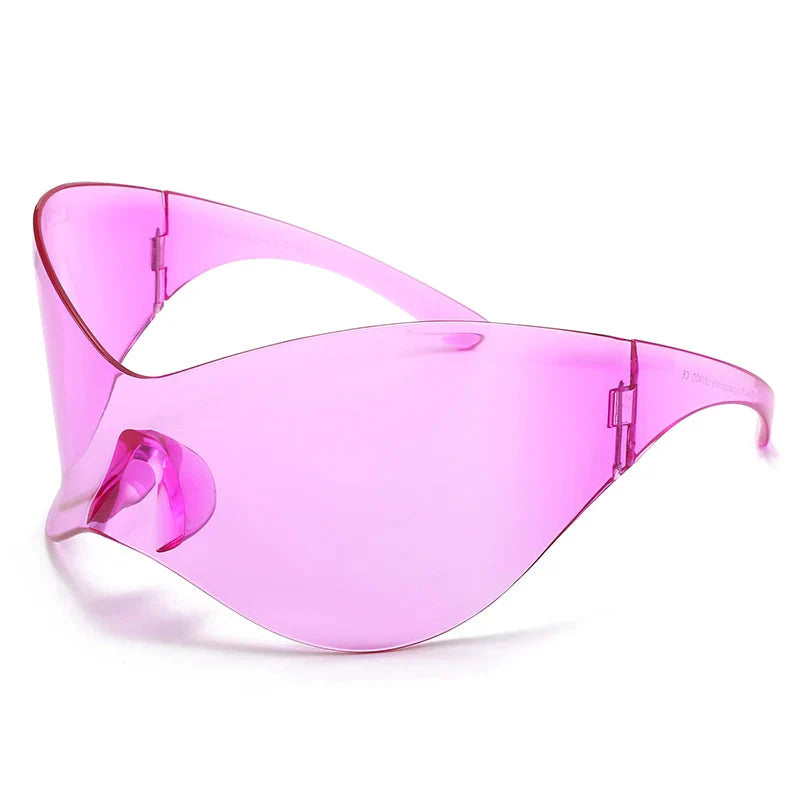 Rimless Shield Oversized Sunglasses Newgew