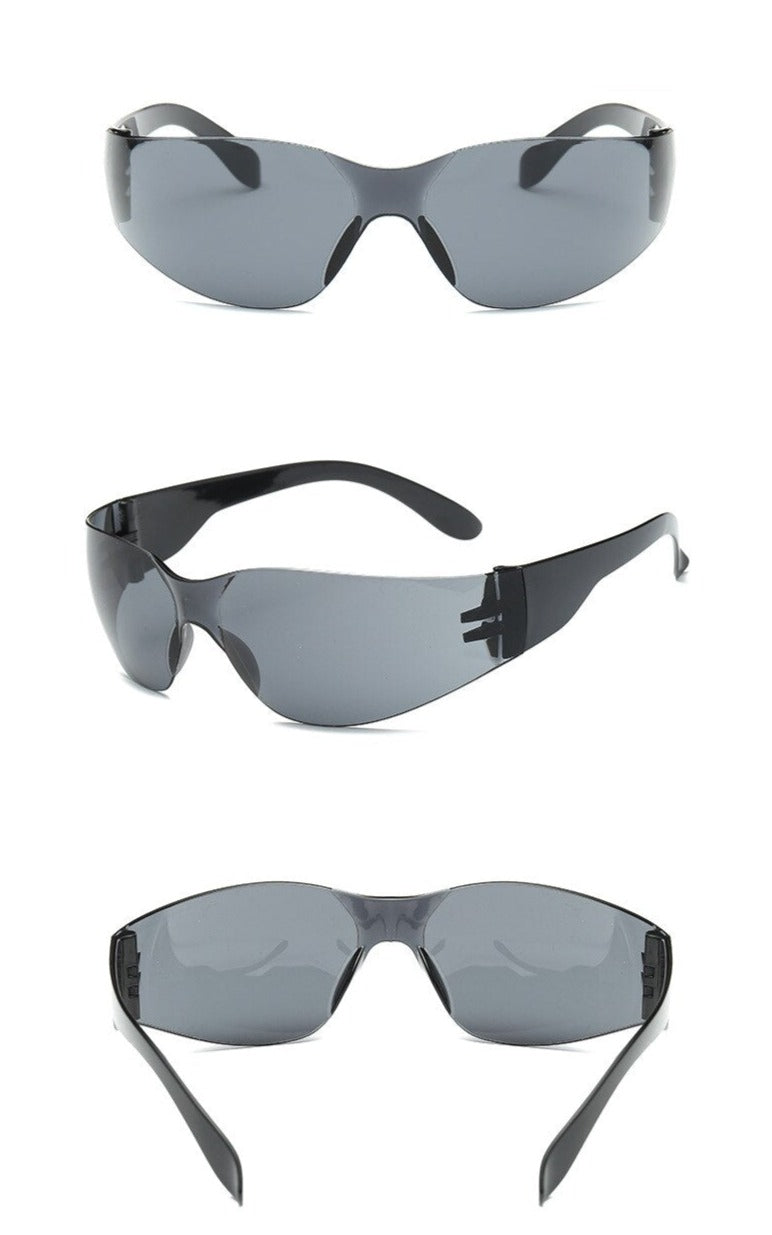 Rimless Wrap Around Sunglasses Newgew