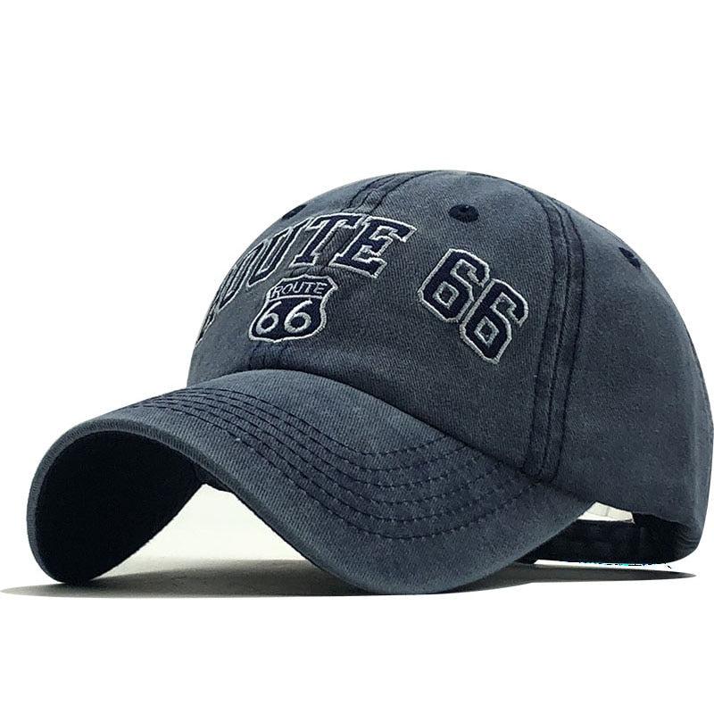 'Route 66' Vintage Style Washed Cap Newgew