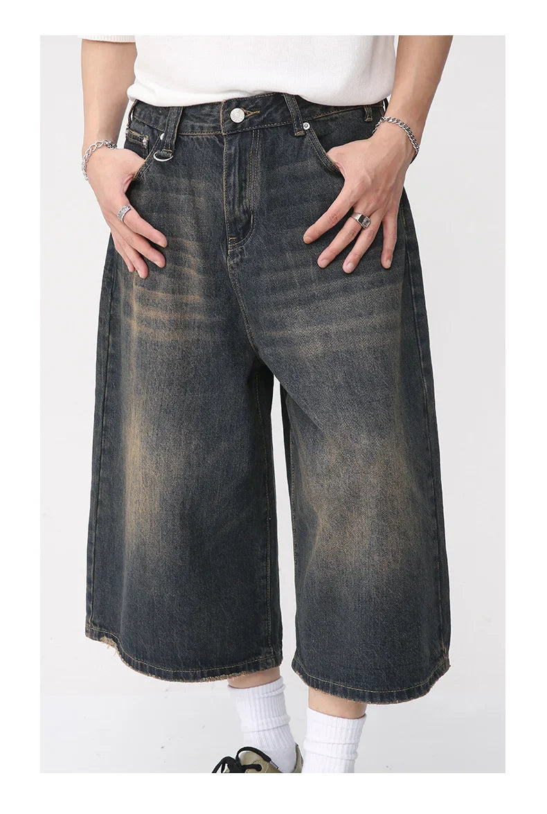 Long Length Baggy Vintage Wash Jorts Newgew