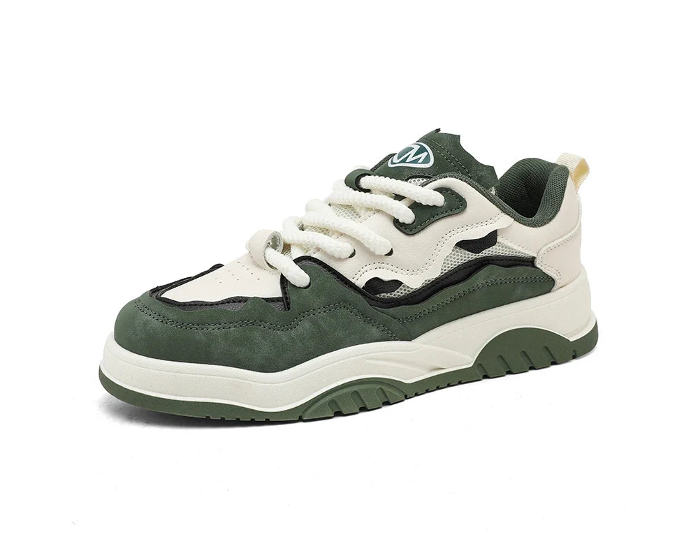 Chunky Lace Phat Sneakers - Green Newgew