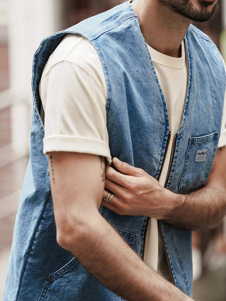 SIMWOOD Denim Workwear Vest Newgew
