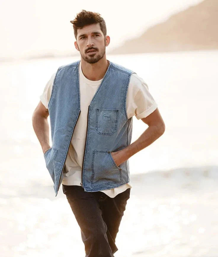 SIMWOOD Denim Workwear Vest Newgew
