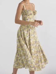 Backless Floral Midi Dress Newgew Dresses