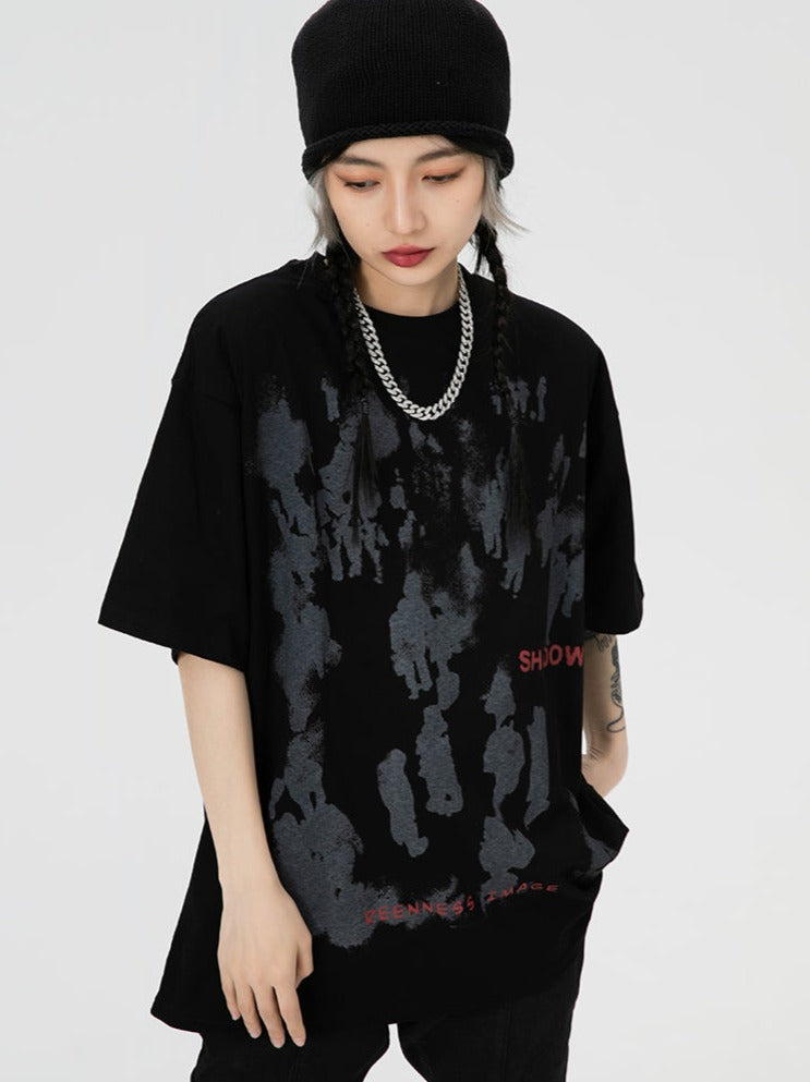 Shadow Graphic Print T-Shirt Newgew