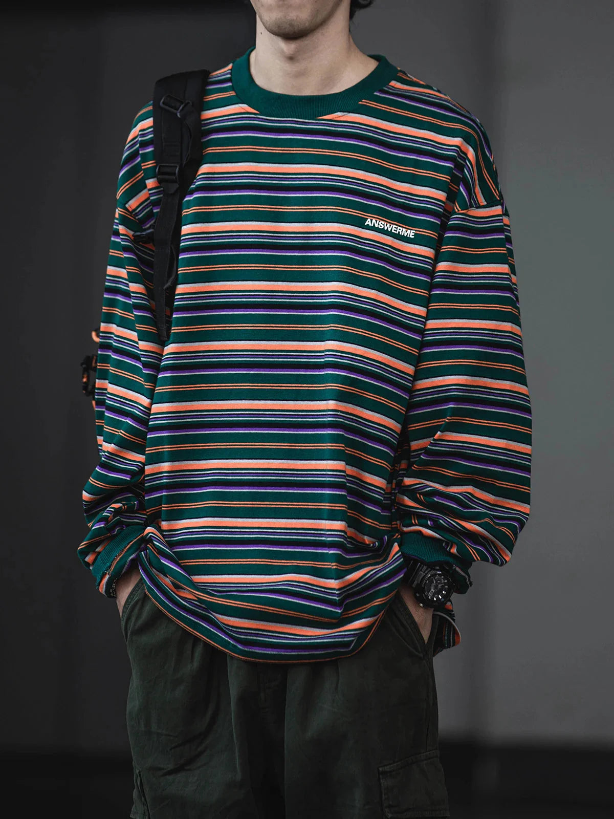 Skater Stripe Long Sleeve T-Shirt Newgew