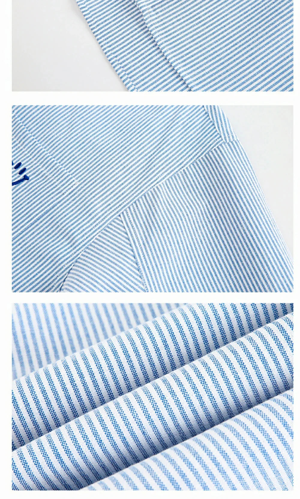 Smiley Face Embroidered Stripe Shirt Newgew