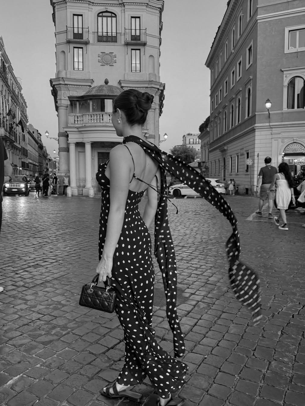 Black And Cream Polka Dot Ruffle Maxi Dress Newgew Dresses