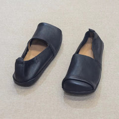 Soft Leather Square Toe Slip-on Casual Shoes Newgew Shoes