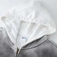 Spray Dyed Zip-Up Hoodie Newgew