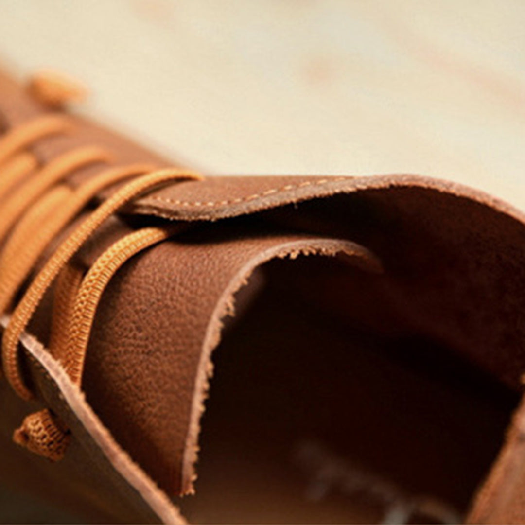 Square Toe Spliced Retro Leather Boots Newgew Shoes