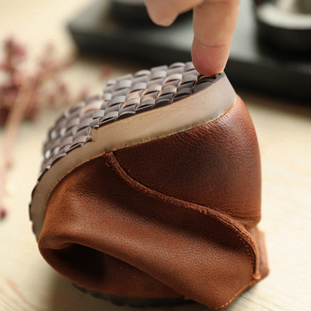 Square Toe Spliced Retro Leather Boots Newgew Shoes