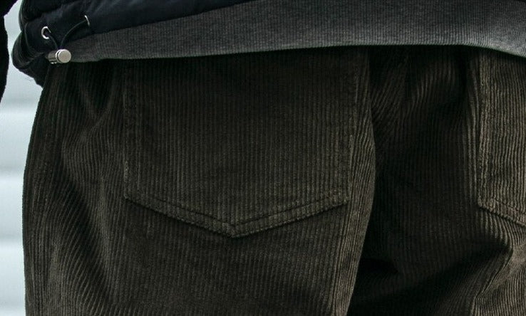 Straight Leg Corduroy Trousers Newgew