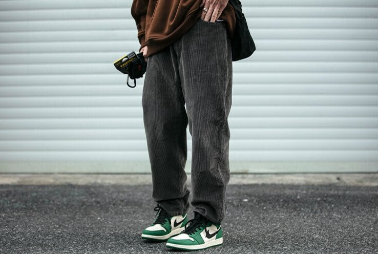 Straight Leg Corduroy Trousers Newgew