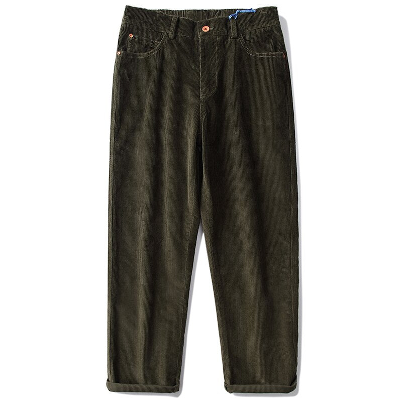 Straight Leg Corduroy Trousers Newgew