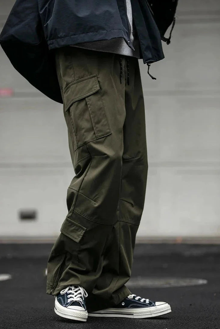 Straight Leg Twill Cargo Pants Newgew