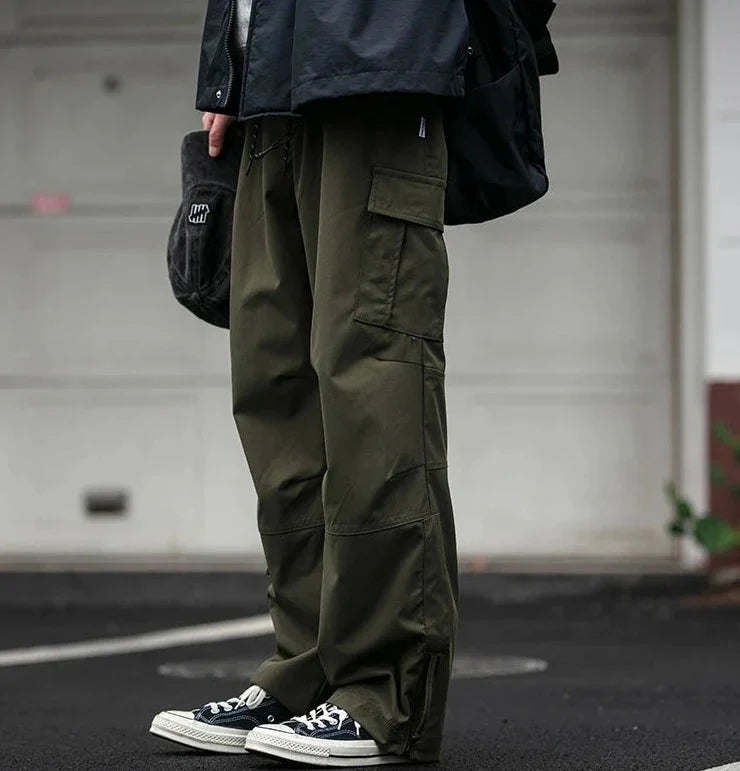 Straight Leg Twill Cargo Pants Newgew