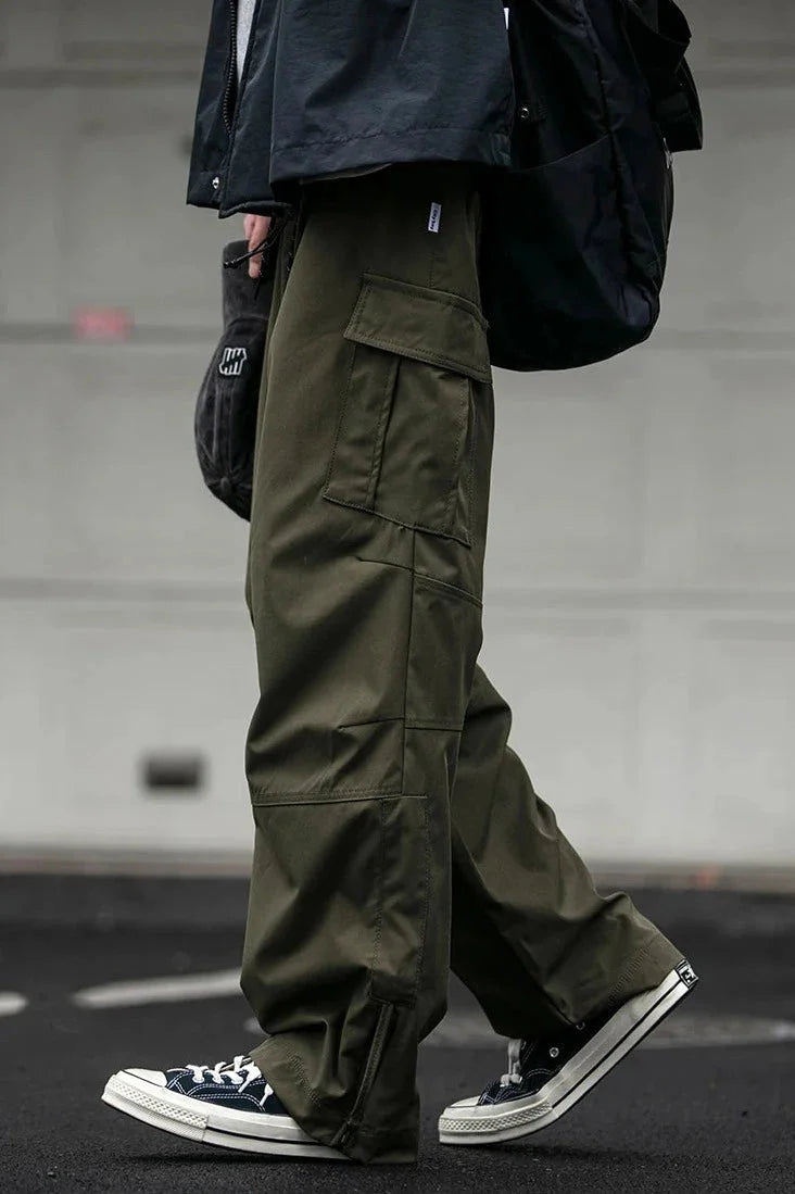 Straight Leg Twill Cargo Pants Newgew