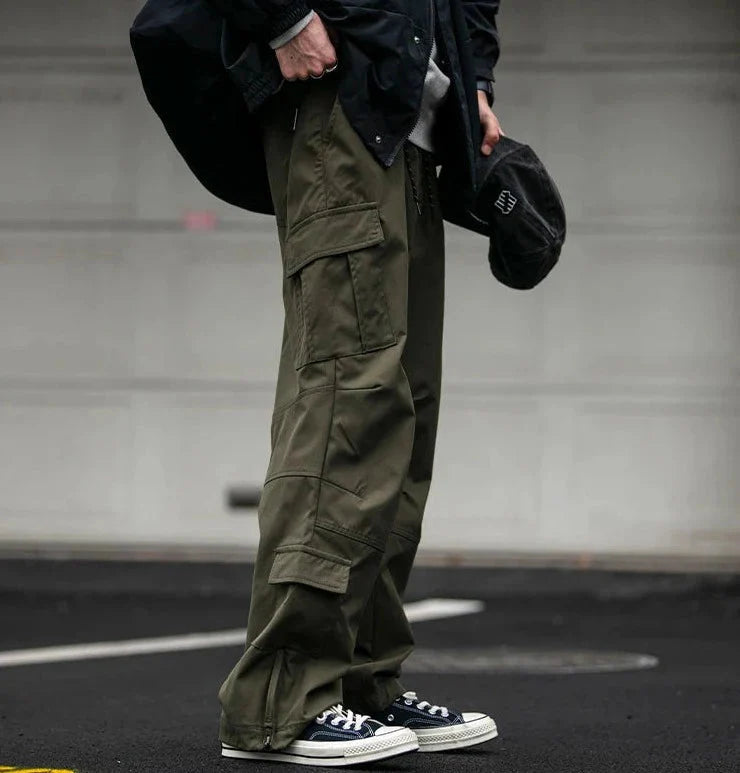 Straight Leg Twill Cargo Pants Newgew