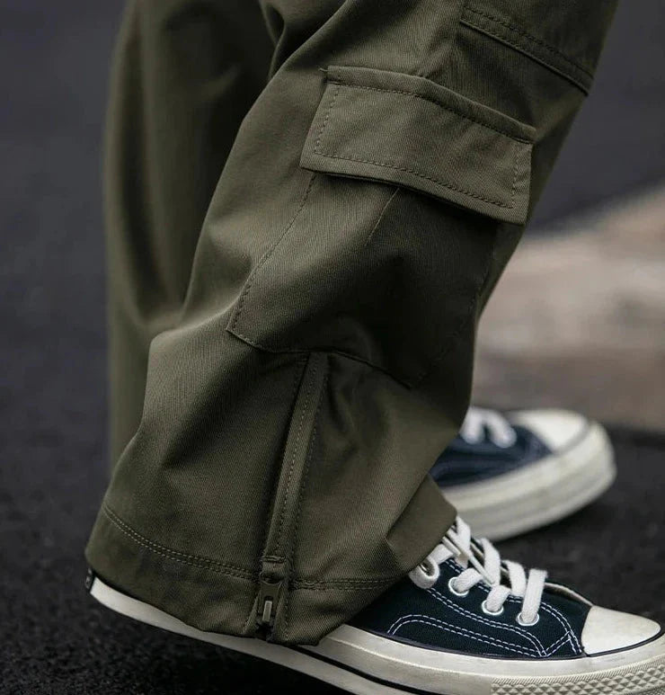 Straight Leg Twill Cargo Pants Newgew