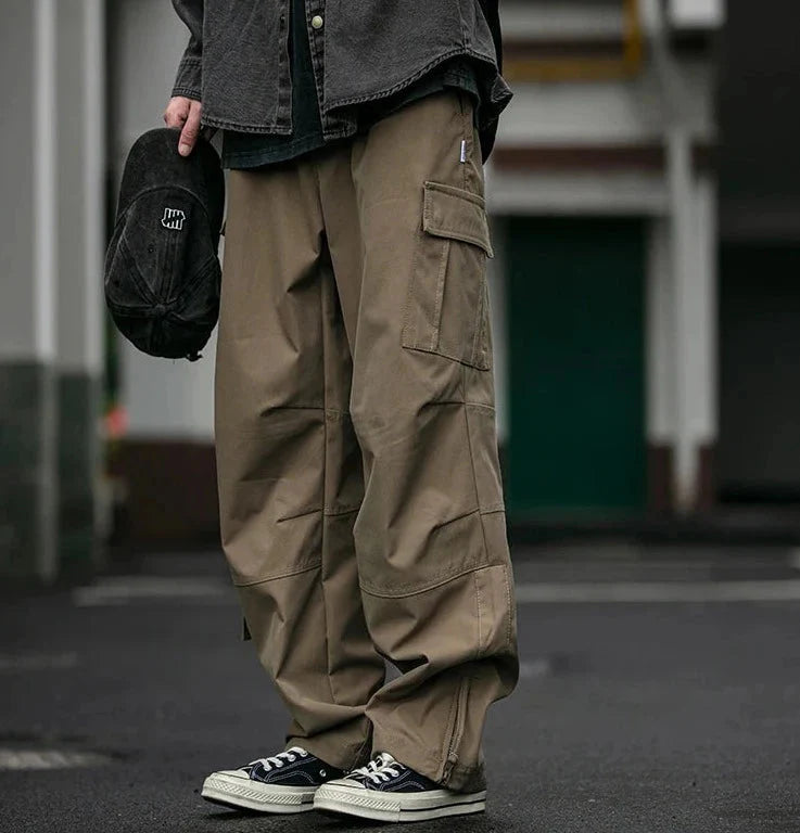 Straight Leg Twill Cargo Pants Newgew