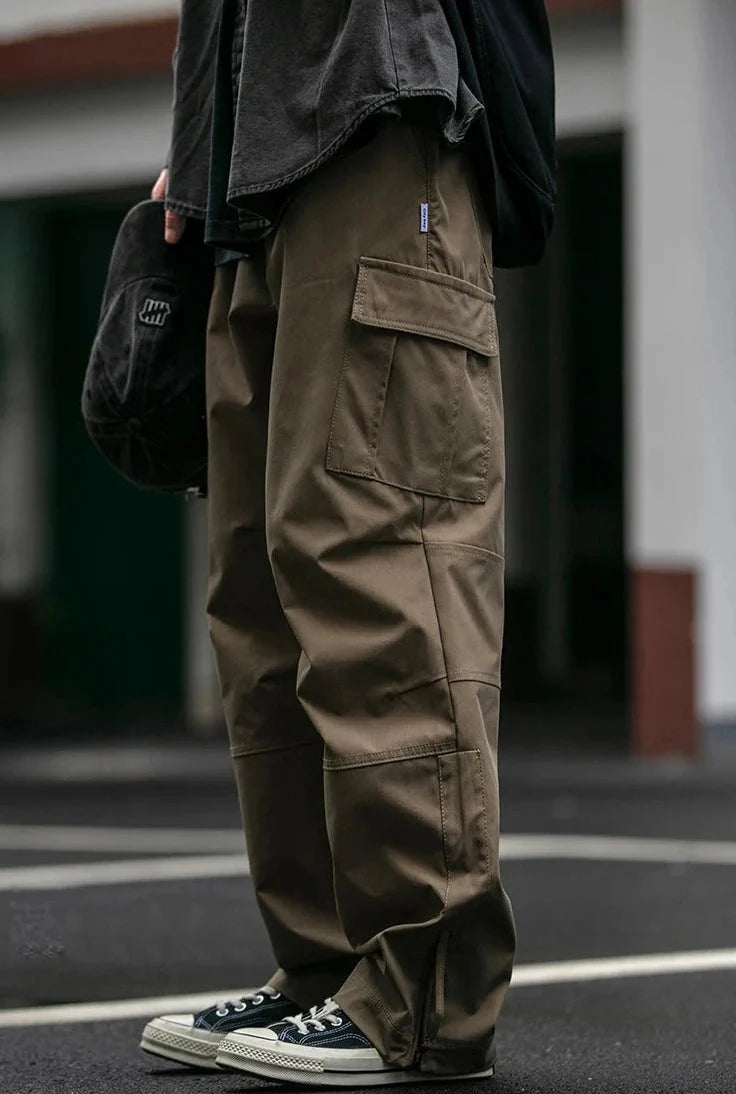 Straight Leg Twill Cargo Pants Newgew