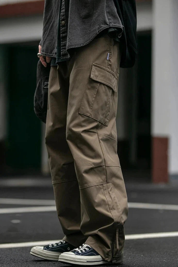 Straight Leg Twill Cargo Pants Newgew