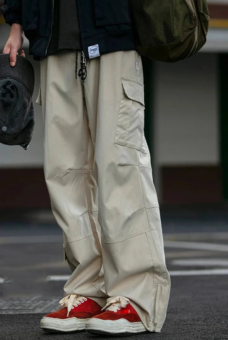 Straight Leg Twill Cargo Pants Newgew