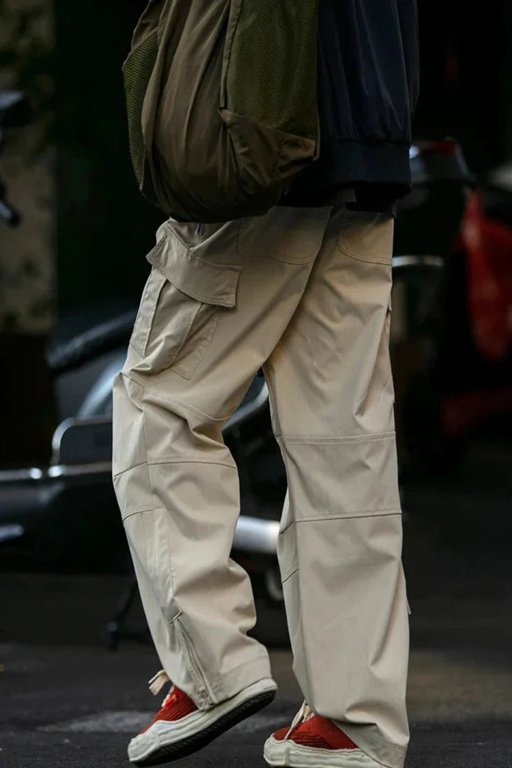 Straight Leg Twill Cargo Pants Newgew