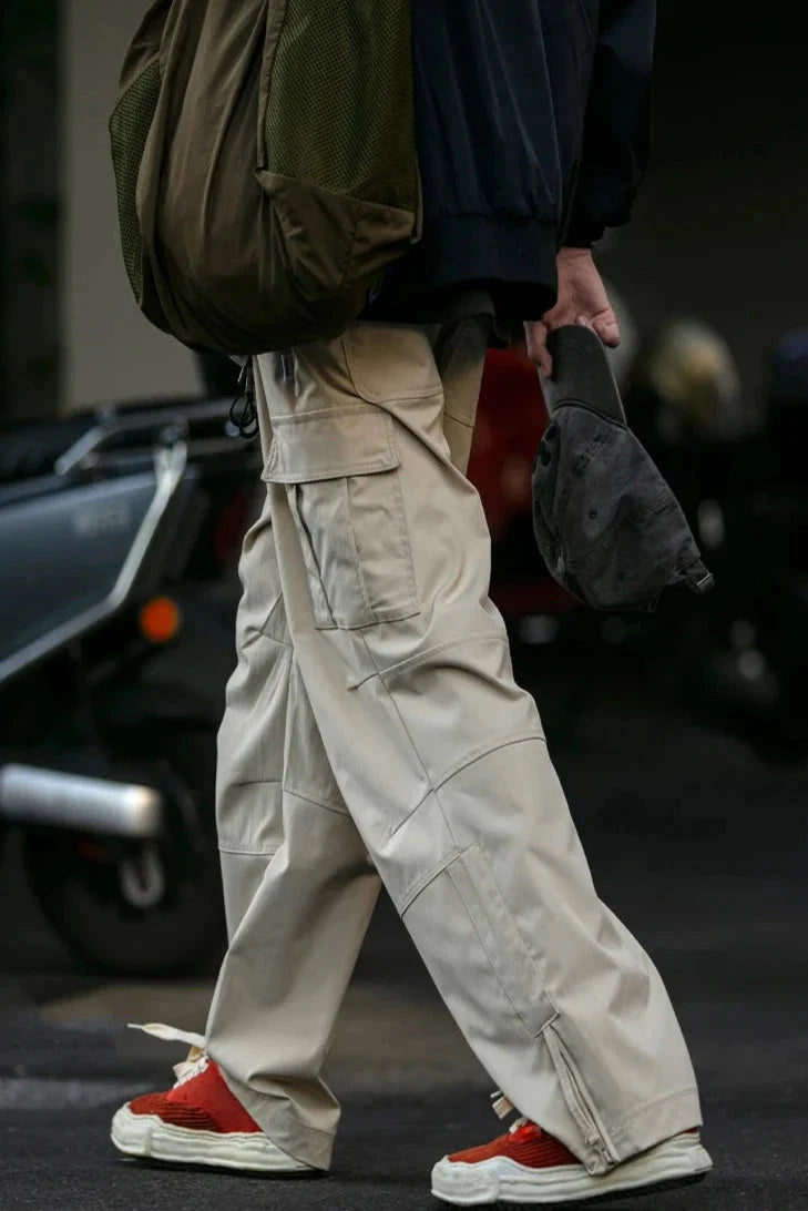 Straight Leg Twill Cargo Pants Newgew