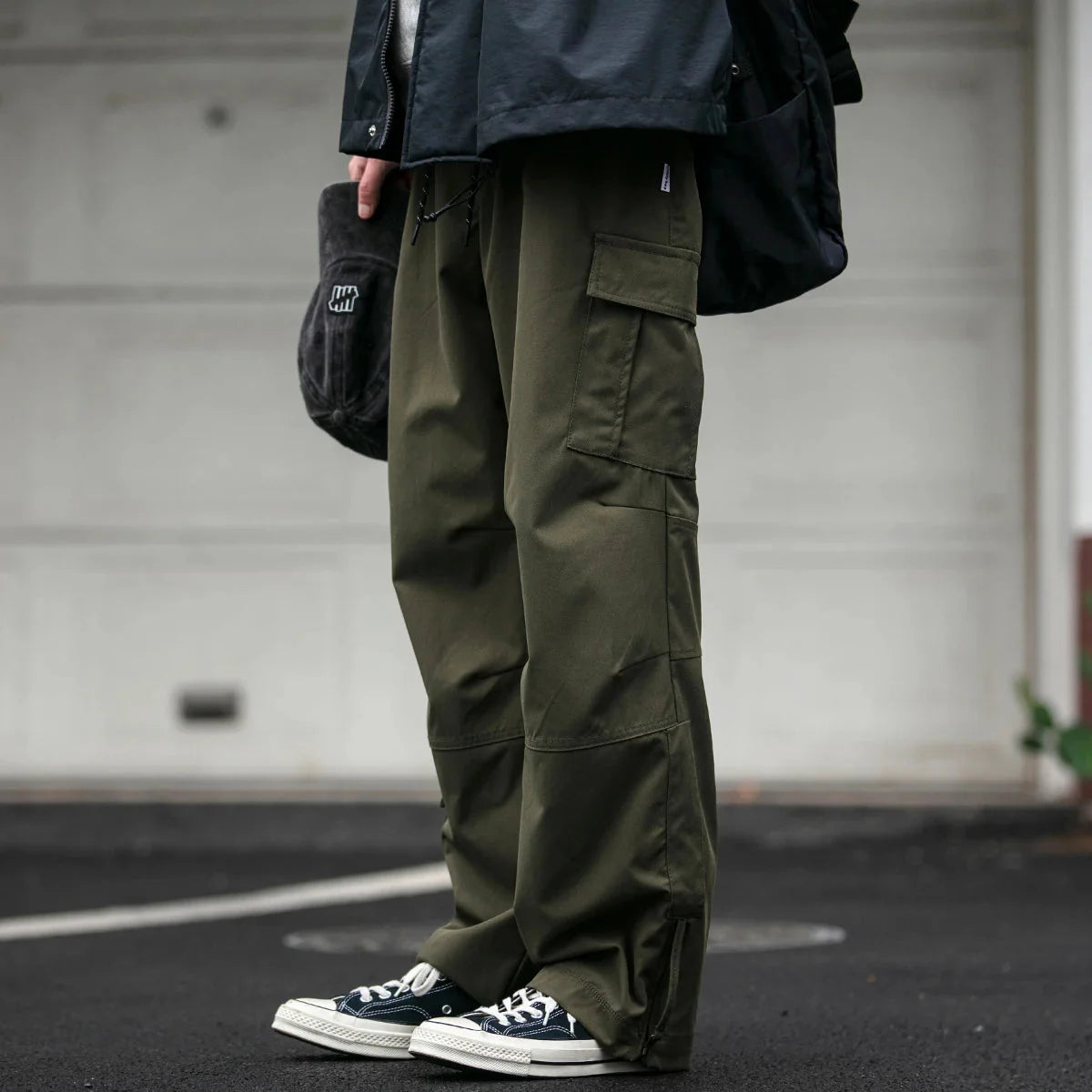 Straight Leg Twill Cargo Pants Newgew