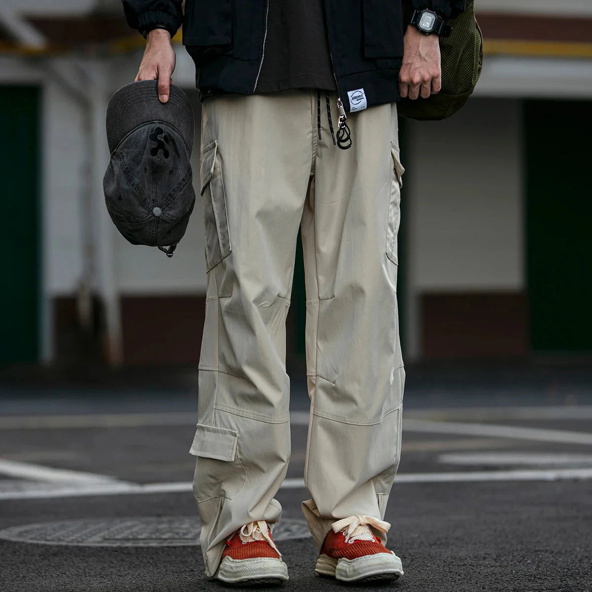 Straight Leg Twill Cargo Pants Newgew