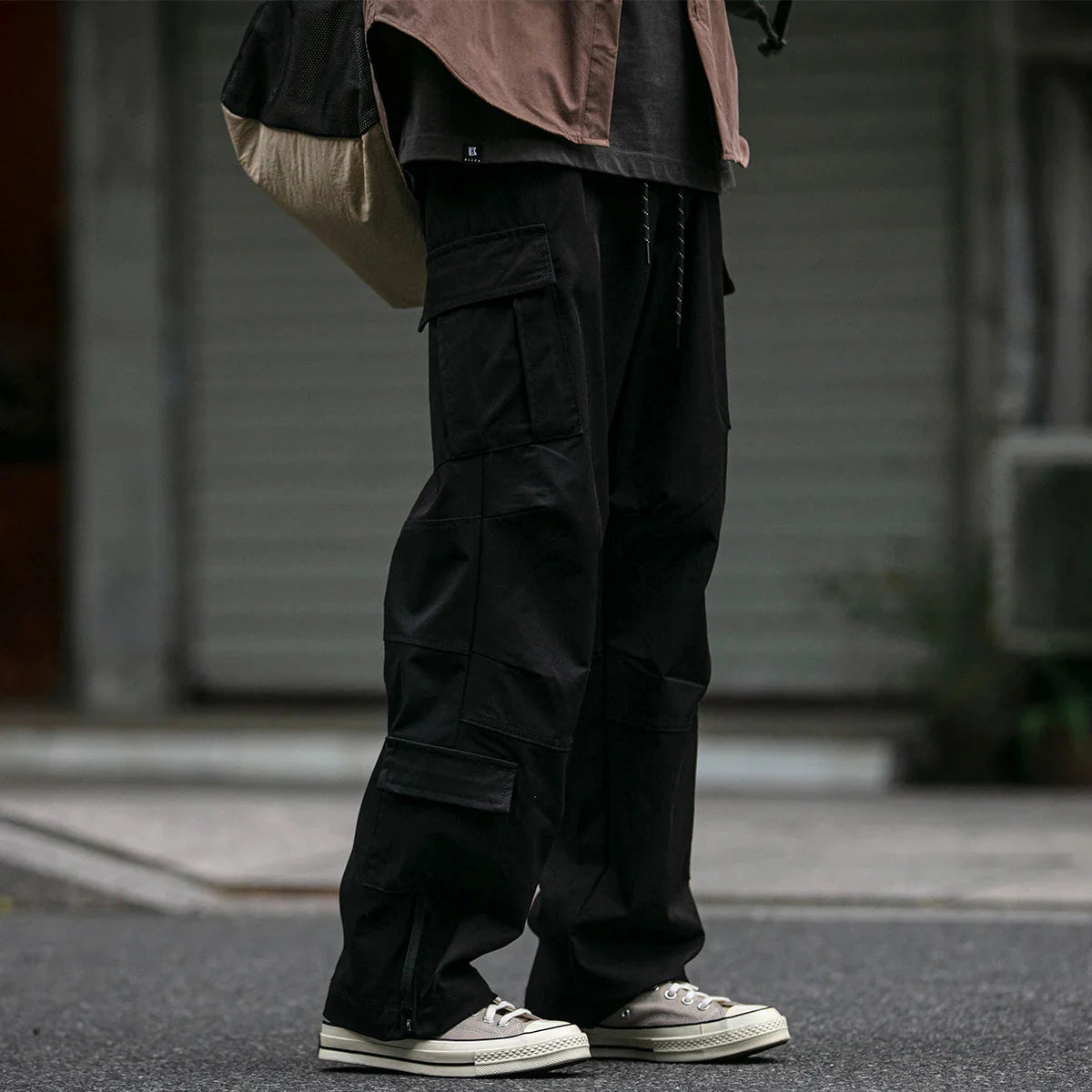 Straight Leg Twill Cargo Pants Newgew