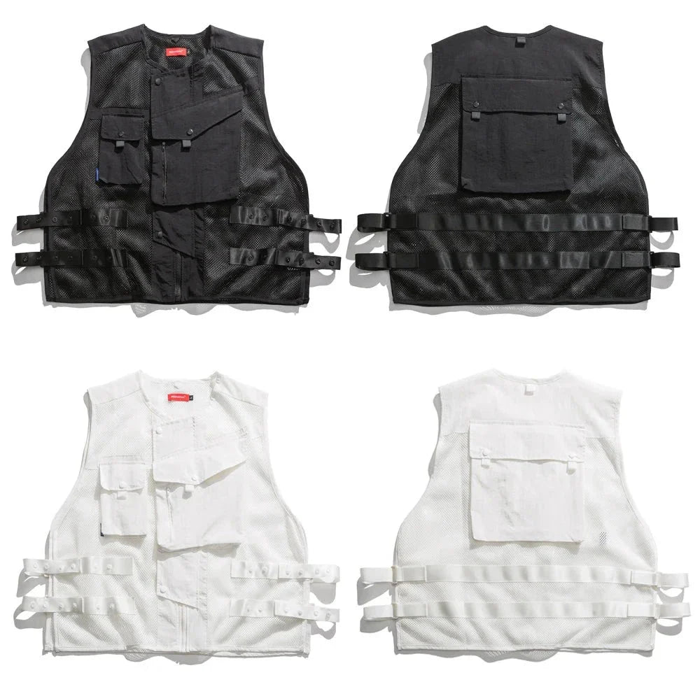 Strapped Mesh Utility Vest Newgew