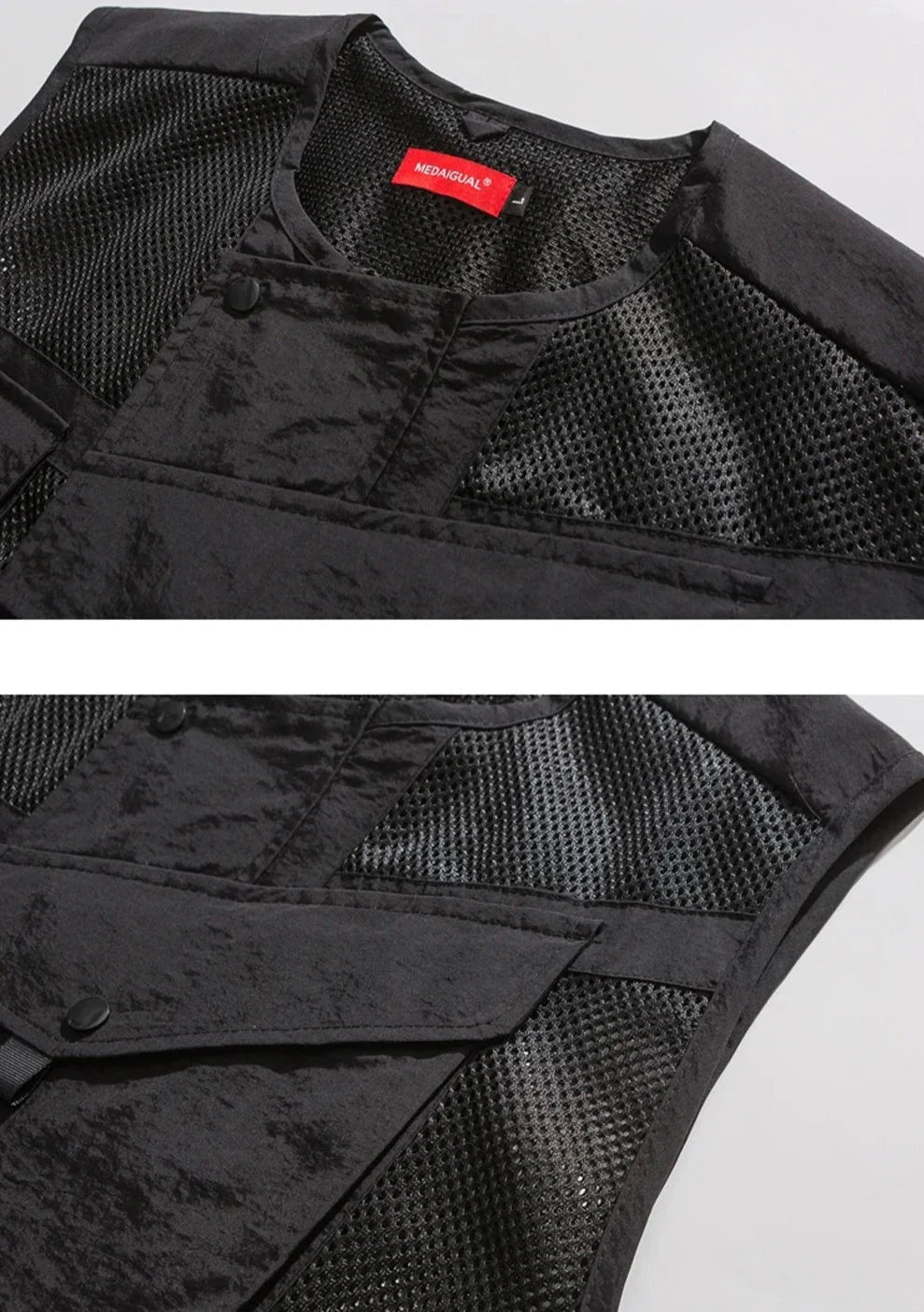 Strapped Mesh Utility Vest Newgew