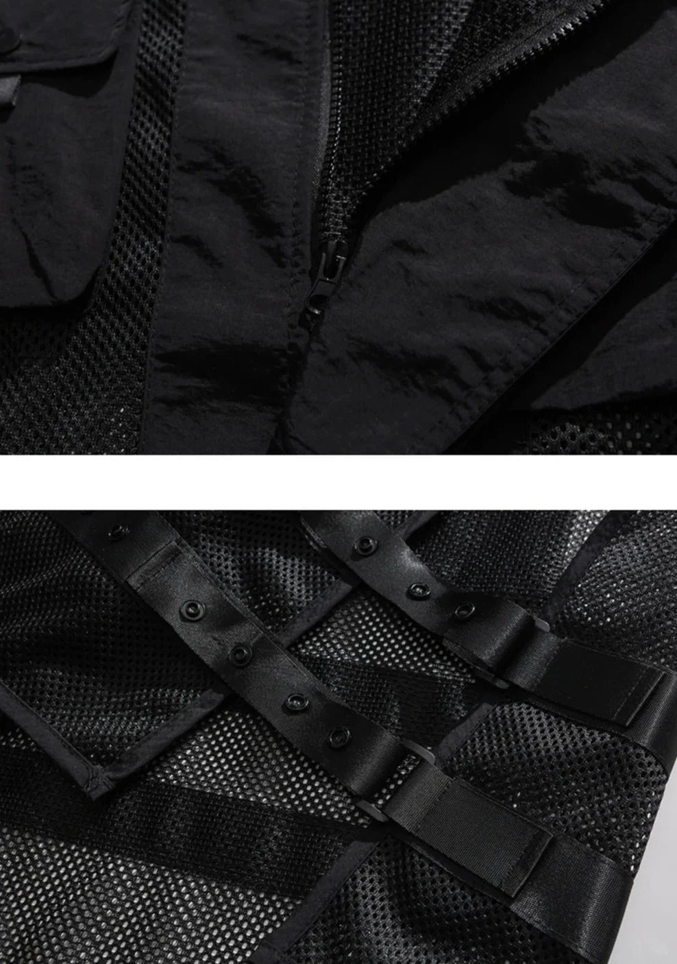 Strapped Mesh Utility Vest Newgew