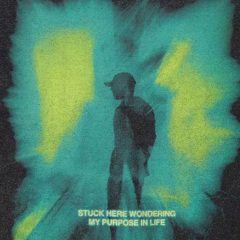 'Stuck Here' Acid Washed T-Shirt Newgew